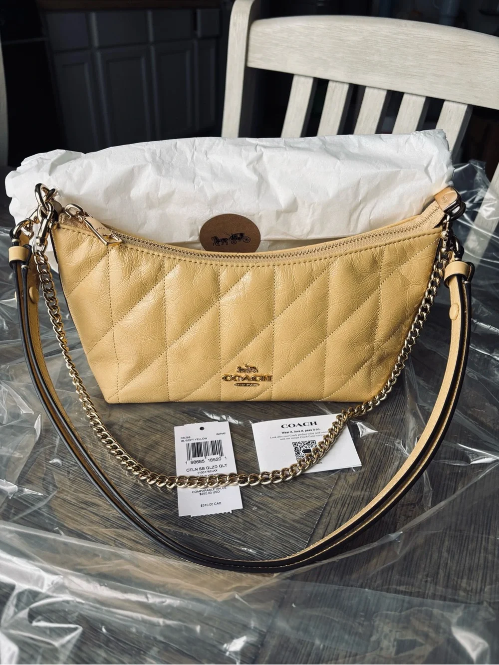 Coach quilted leather